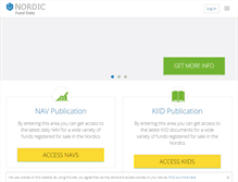 Tablet Screenshot of nordicfunddata.com